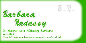 barbara nadassy business card